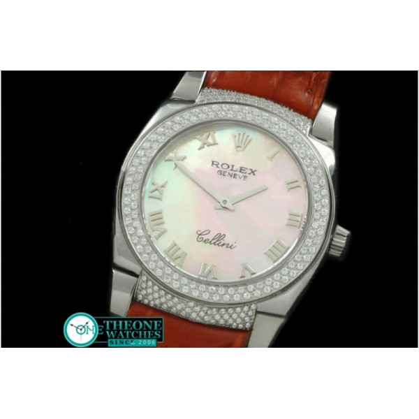 Rolex - Ladies Cellini SS/LE/Diam MOP Pink Swiss Quartz