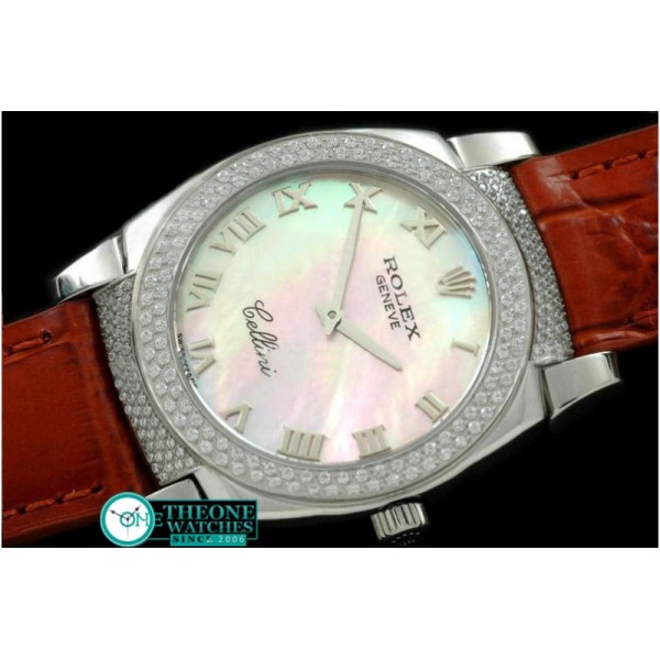 Rolex - Ladies Cellini SS/LE/Diam MOP Pink Swiss Quartz