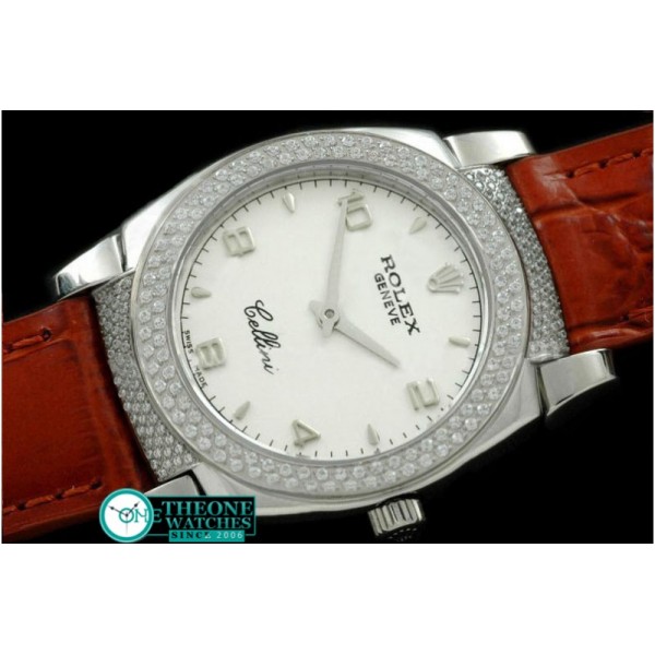 Rolex - Ladies Cellini SS/LE/Diam MOP Pink Num Swiss Quartz