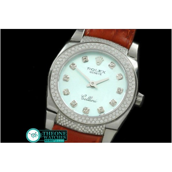 Rolex - Ladies Cellini SS/LE/Diam MOP Pink Diam Swiss Qtz