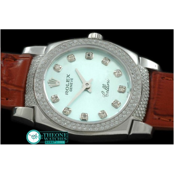 Rolex - Ladies Cellini SS/LE/Diam MOP Pink Diam Swiss Qtz