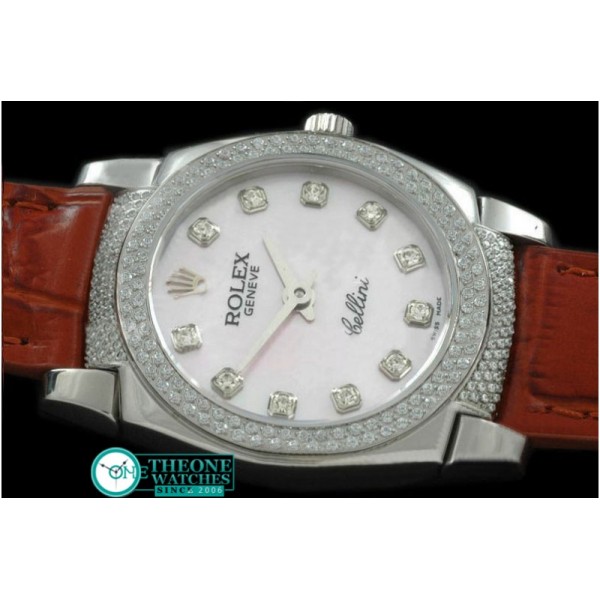 Rolex - Ladies Cellini SS/LE/Diam White Diam Swiss Qtz