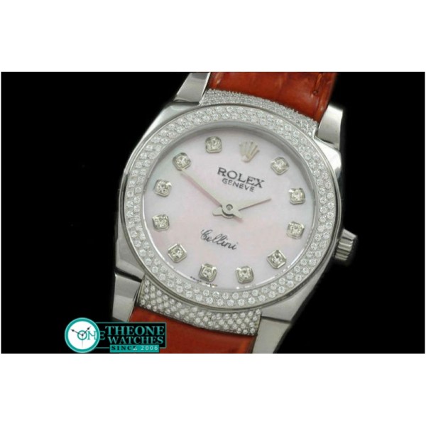 Rolex - Ladies Cellini SS/LE/Diam White Diam Swiss Qtz