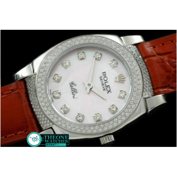 Rolex - Ladies Cellini SS/LE/Diam White Diam Swiss Qtz