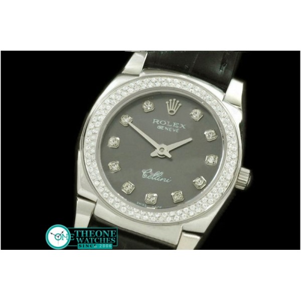 Rolex - Cellini SS/LE Grey Diam Swiss Qtz