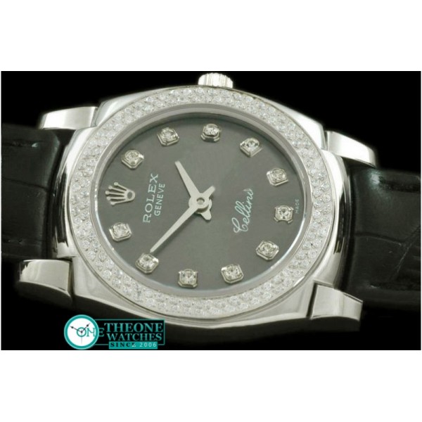 Rolex - Cellini SS/LE Grey Diam Swiss Qtz