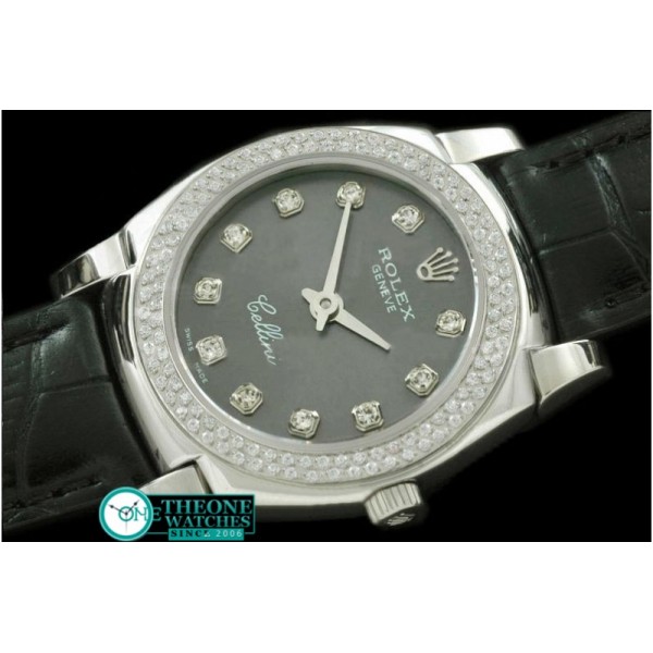 Rolex - Cellini SS/LE Grey Diam Swiss Qtz