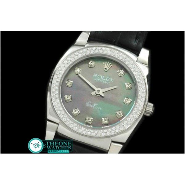 Rolex - Cellini SS/LE MOP Green Diam Swiss Qtz