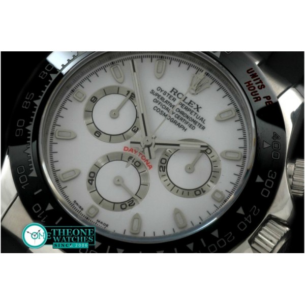 Rolex - Daytona 116506 SS/CER/RU White A-7750 Sec@6