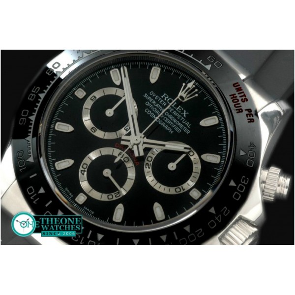 Rolex - Daytona 116506 SS/CER/RU Black A-7750 Sec@6