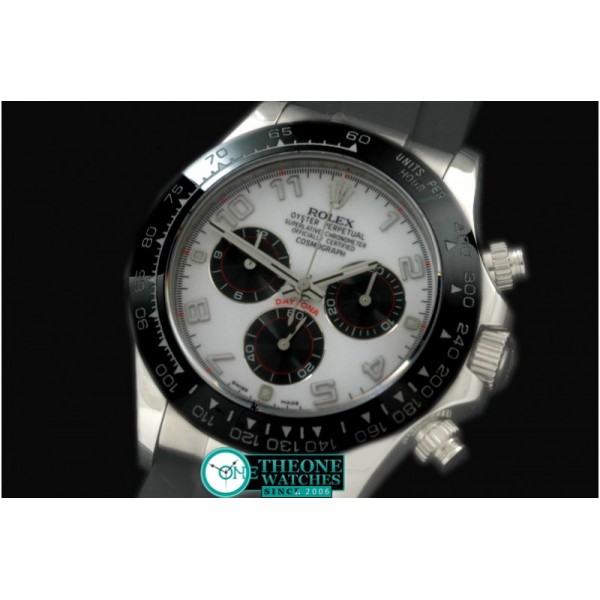 Rolex - Daytona 116519 SS/CER/RU White Num A-7750 Sec@6