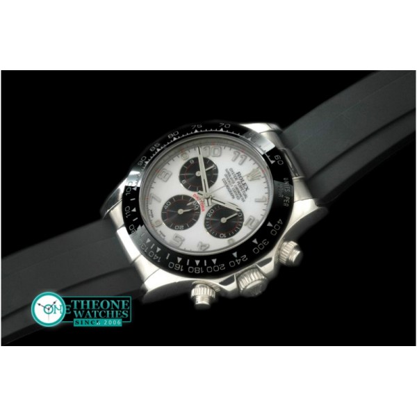 Rolex - Daytona 116519 SS/CER/RU White Num A-7750 Sec@6