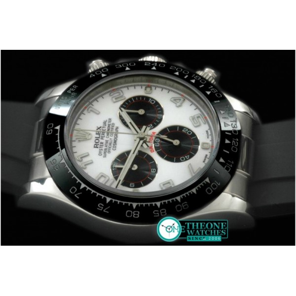 Rolex - Daytona 116519 SS/CER/RU White Num A-7750 Sec@6