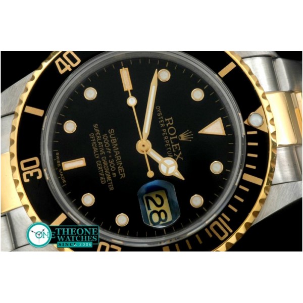 Rolex - 16613 Black SS/YG Sub Jap M-9015