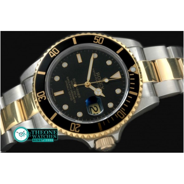 Rolex - 16613 Black SS/YG Sub Jap M-9015