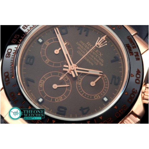 Rolex - Daytona 116515 RG/CER/LE Brown A-7750 Sec@6