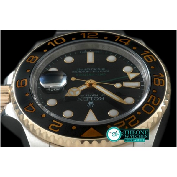 Rolex - SS/YG 2008 GMT TT Black Asian 2836