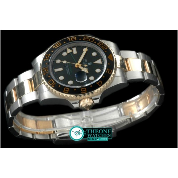 Rolex - SS/YG 2008 GMT TT Black Asian 2836