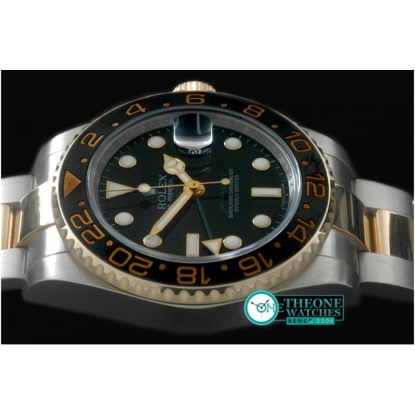 Rolex - SS/YG 2008 GMT TT Black Asian 2836