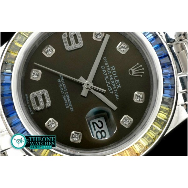 Rolex - Ruby Bez SS Black/Diam Asian Eta 2824