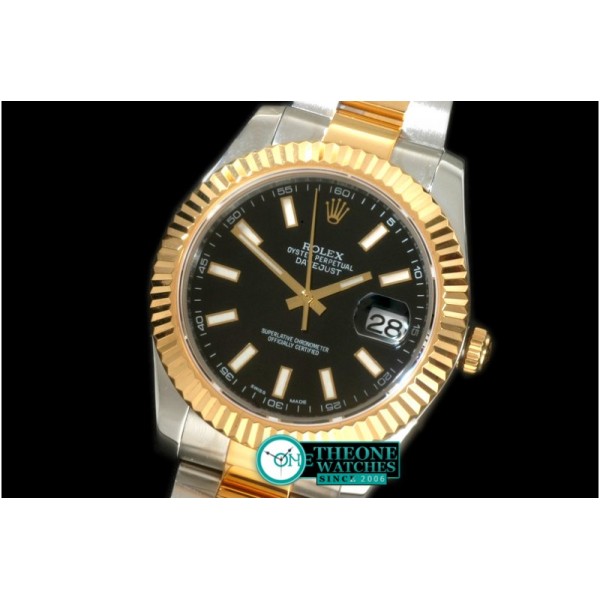 Rolex - SS/YG TT Black Swiss Eta 2836/3135