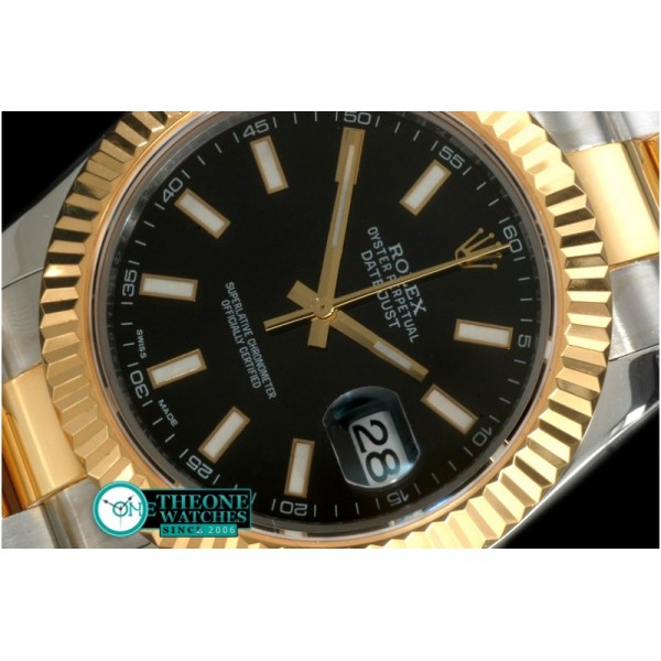 Rolex - SS/YG TT Black Swiss Eta 2836/3135