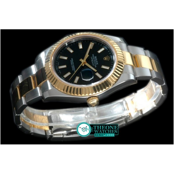 Rolex - SS/YG TT Black Swiss Eta 2836/3135