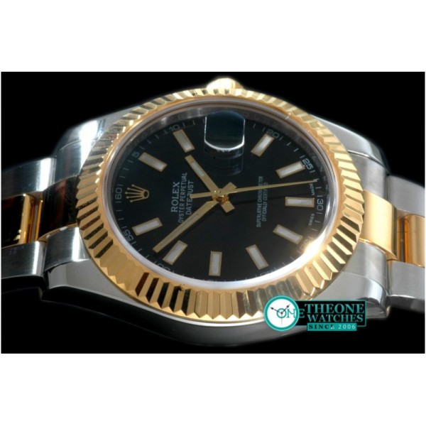 Rolex - SS/YG TT Black Swiss Eta 2836/3135