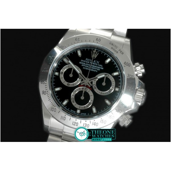 Rolex - Daytona 116520 Noob SS/SS Black Stk A-7750 Sec@6