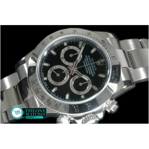 Rolex - Daytona 116520 Noob SS/SS Black Stk A-7750 Sec@6