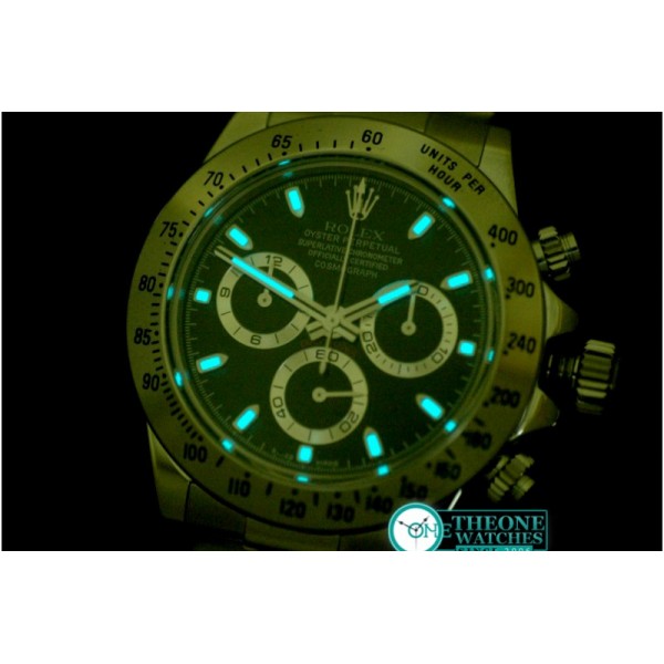 Rolex - Daytona 116520 Noob SS/SS Black Stk A-7750 Sec@6