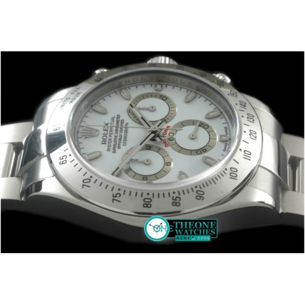 Rolex - Daytona 116520 Noob SS/SS White Stk A-7750 Sec@6