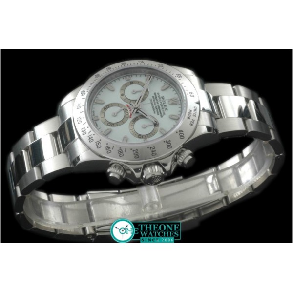 Rolex - Daytona 116520 Noob SS/SS White Stk A-7750 Sec@6