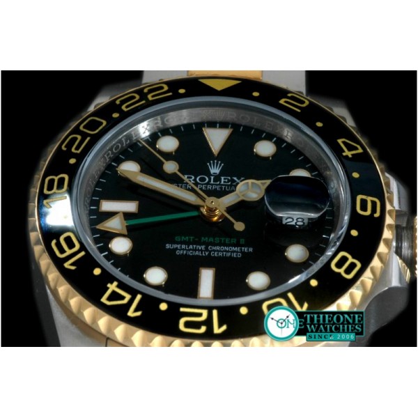 Rolex - YG/YG 2008 GMT TT Black Swiss 2836