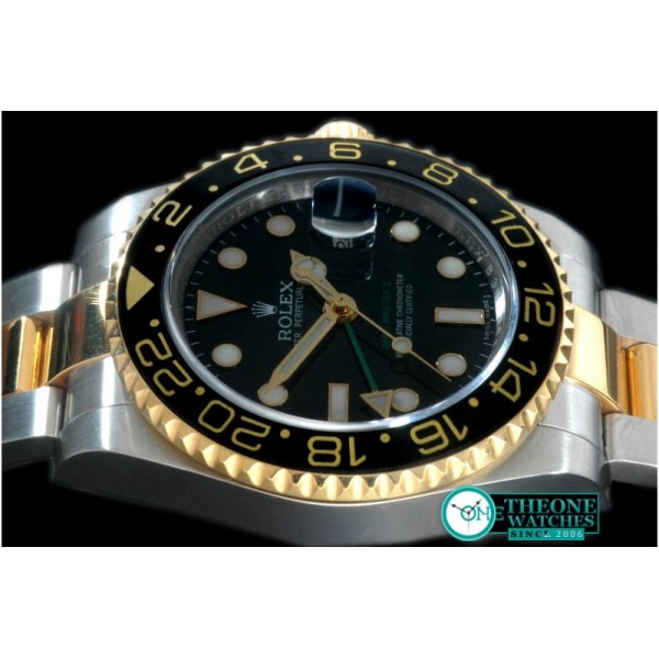 Rolex - YG/YG 2008 GMT TT Black Swiss 2836