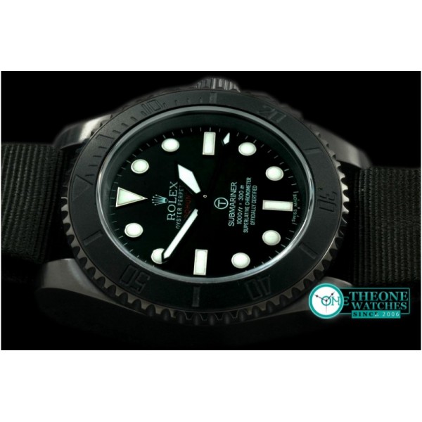 Rolex - Pro Hunter Military Sub SS/NT Black Swiss 2836