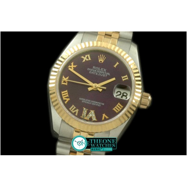 Rolex - SS/YG Jubilee Purple Roman Asia 2836