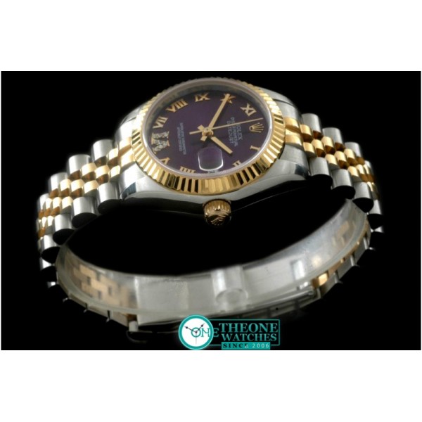 Rolex - SS/YG Jubilee Purple Roman Asia 2836