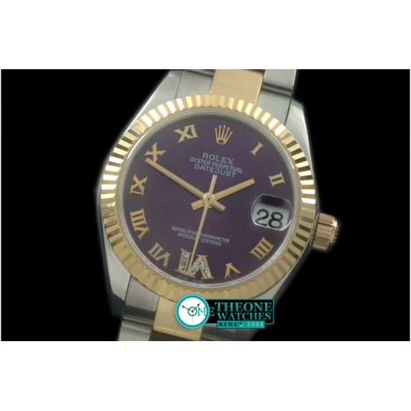 Rolex - SS/YG Oyster Purple Roman Asia 2836