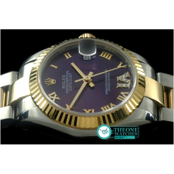 Rolex - SS/YG Oyster Purple Roman Asia 2836