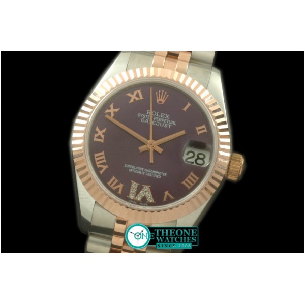 Rolex - SS/RG Jubilee Purple Roman Asia 2836