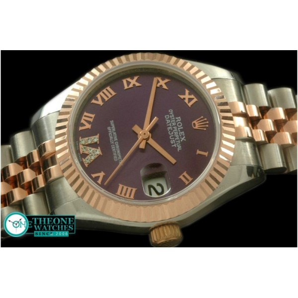 Rolex - SS/RG Jubilee Purple Roman Asia 2836