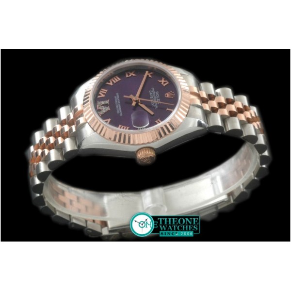 Rolex - SS/RG Jubilee Purple Roman Asia 2836