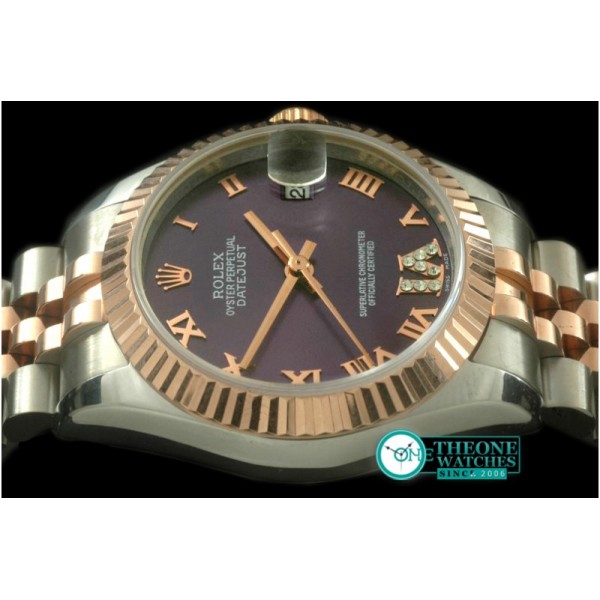 Rolex - SS/RG Jubilee Purple Roman Asia 2836