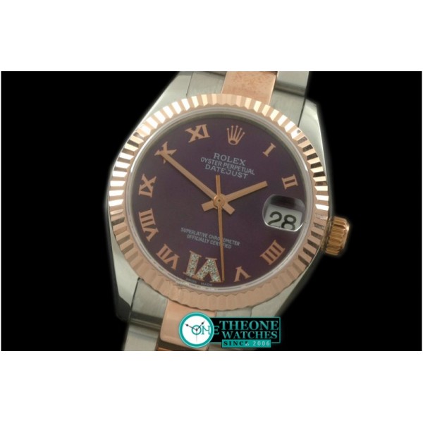 Rolex - SS/RG Oyster Purple Roman Asia 2836