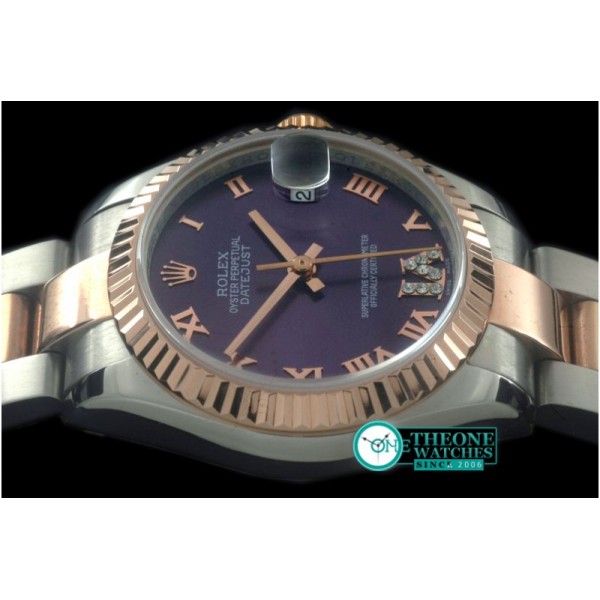 Rolex - SS/RG Oyster Purple Roman Asia 2836