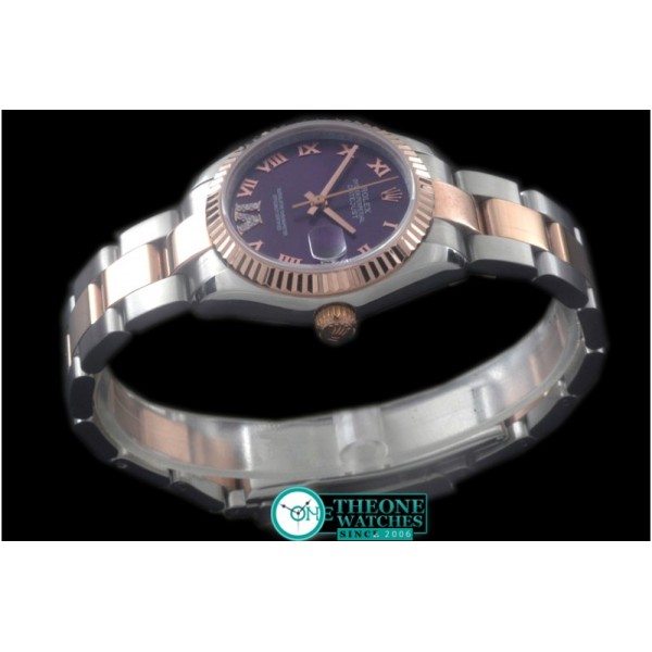 Rolex - SS/RG Oyster Purple Roman Asia 2836