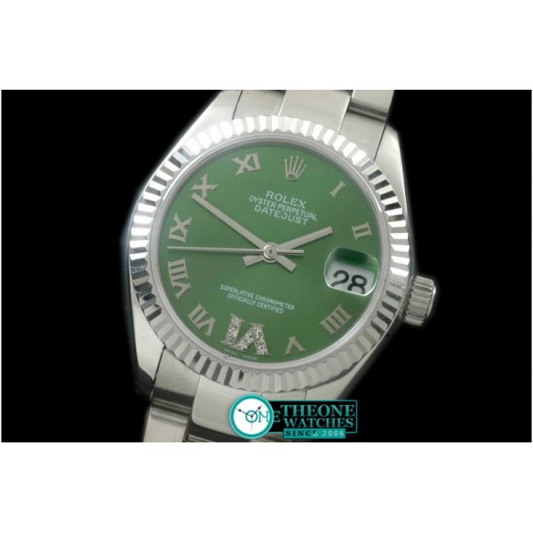 Rolex - SS/SS Oyster Green Roman Asia 2836