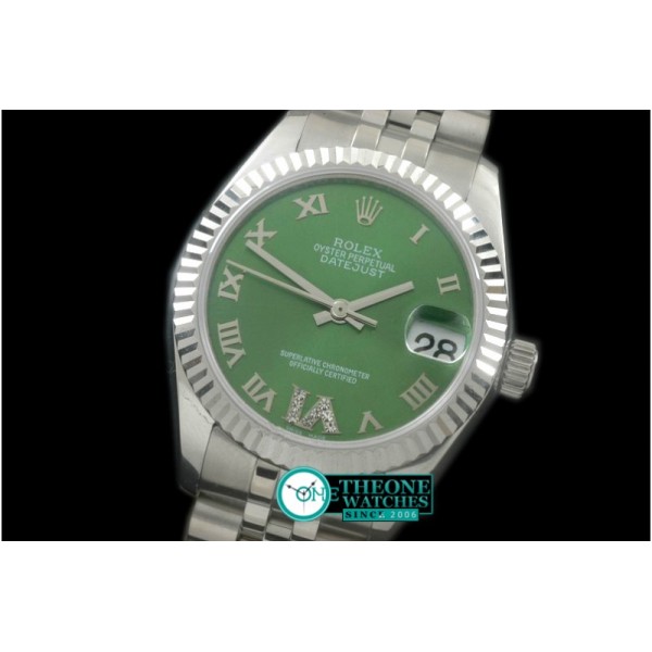 Rolex - SS/SS Jubilee Green Roman Asia 2836