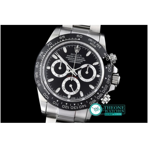 Rolex - Daytona SS/SS JF Black Stk (Gen. thickness) A-23J